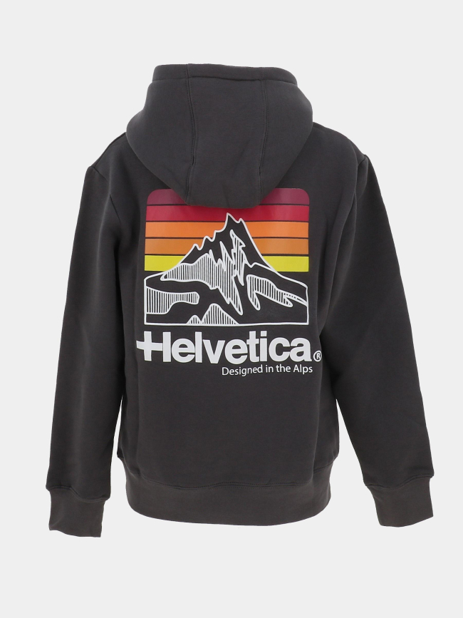 Sweat à capuche monaco gris enfant - Helvetica