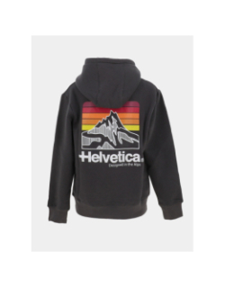 Sweat à capuche monaco gris enfant - Helvetica