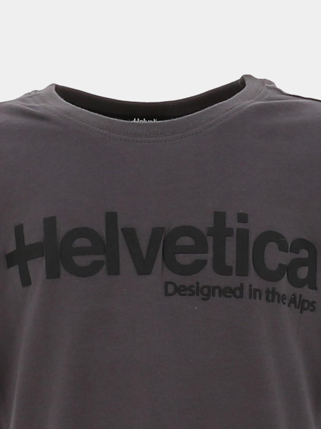 T-shirt nolan gris foncé enfant - Helvetica