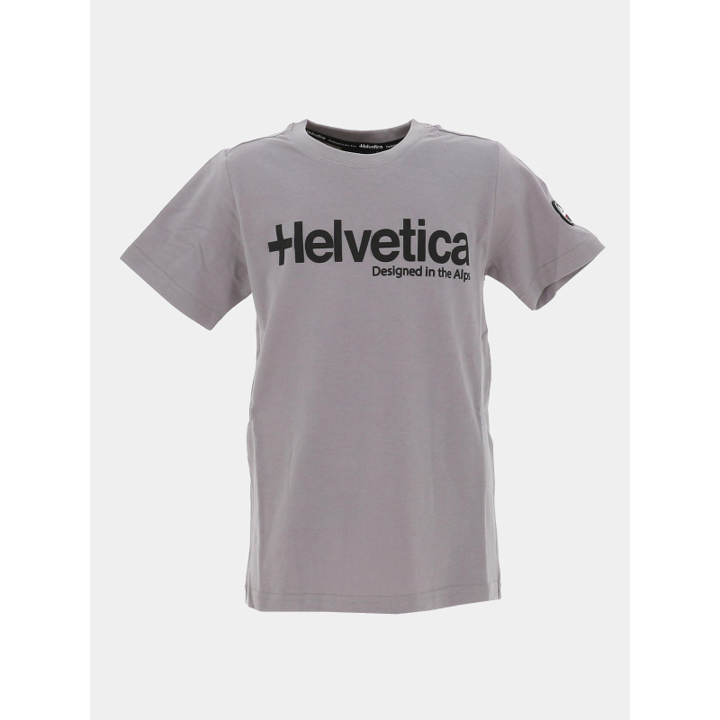 T-shirt nolan rock gris enfant - Helvetica