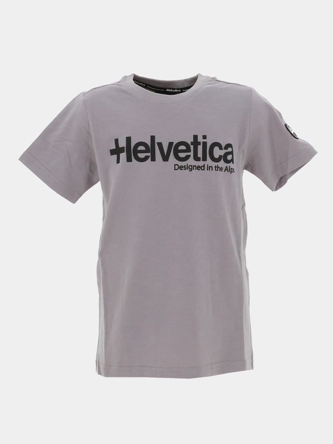 T-shirt nolan rock gris enfant - Helvetica