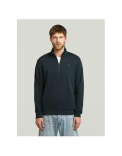 Sweat col zippé premium core bleu marine homme - G Star