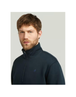 Sweat col zippé premium core bleu marine homme - G Star