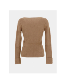 Pull col v moove marron femme - Morgan