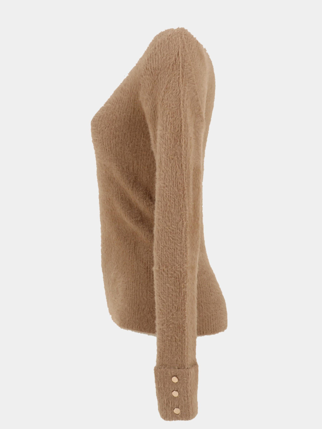 Pull col v moove marron femme - Morgan