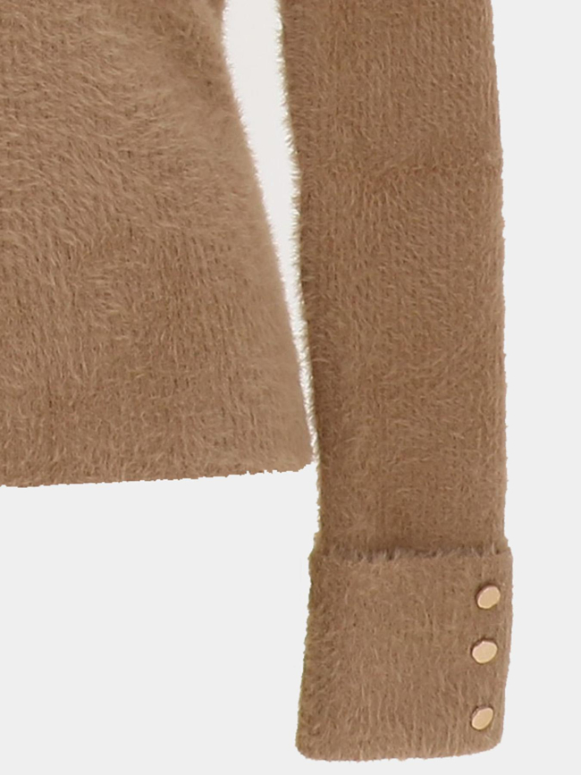 Pull col v moove marron femme - Morgan