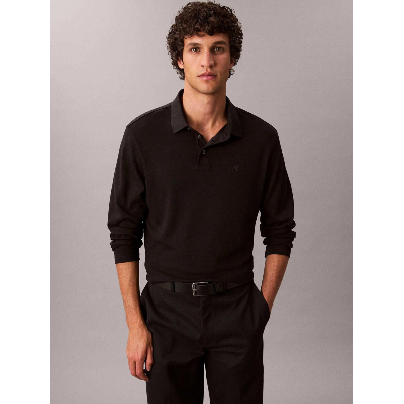 Polo en coton supima noir homme - Calvin Klein