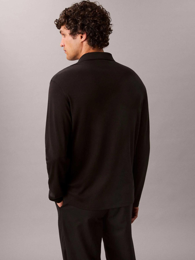 Polo en coton supima noir homme - Calvin Klein