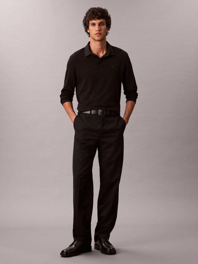 Polo en coton supima noir homme - Calvin Klein