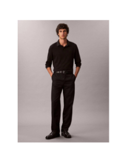 Polo en coton supima noir homme - Calvin Klein