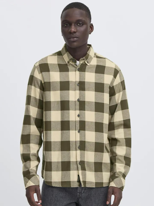 Chemise à carreaux buster kaki homme - Blend