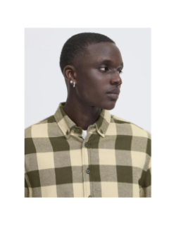 Chemise à carreaux buster kaki homme - Blend