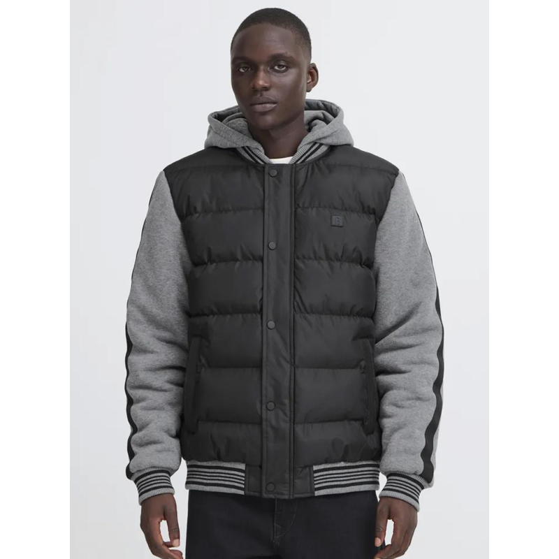 Blouson bi-matière bhernie noir gris homme - Blend