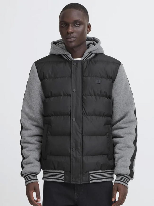 Blouson bi-matière bhernie noir gris homme - Blend
