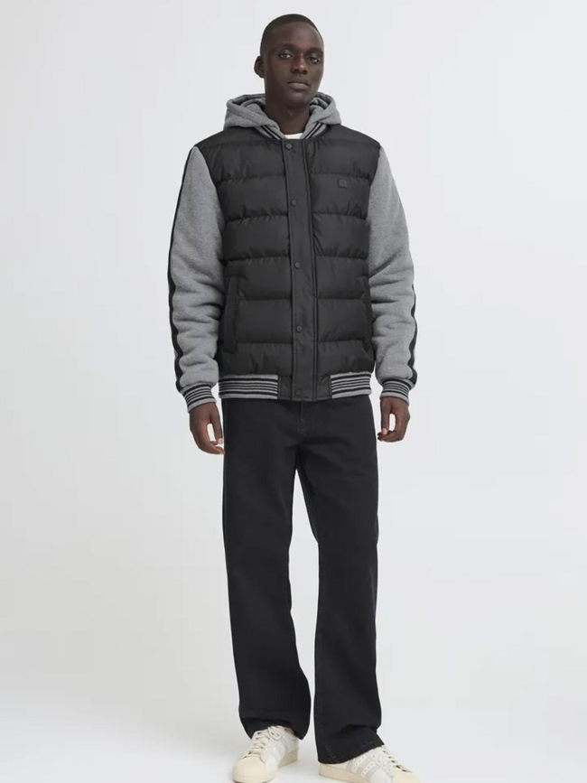 Blouson bi-matière bhernie noir gris homme - Blend