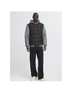 Blouson bi-matière bhernie noir gris homme - Blend