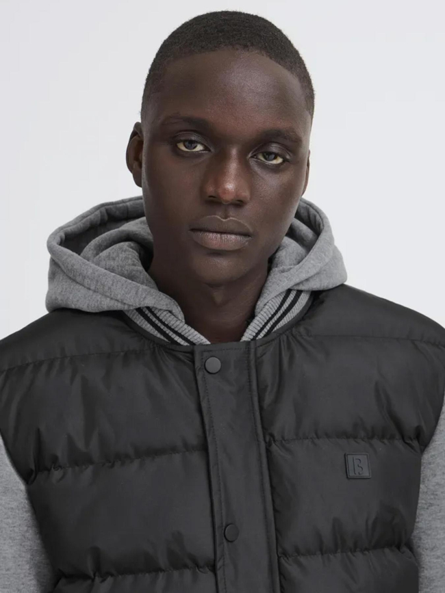 Blouson bi-matière bhernie noir gris homme - Blend