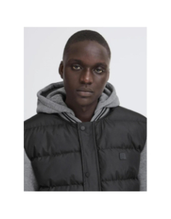 Blouson bi-matière bhernie noir gris homme - Blend