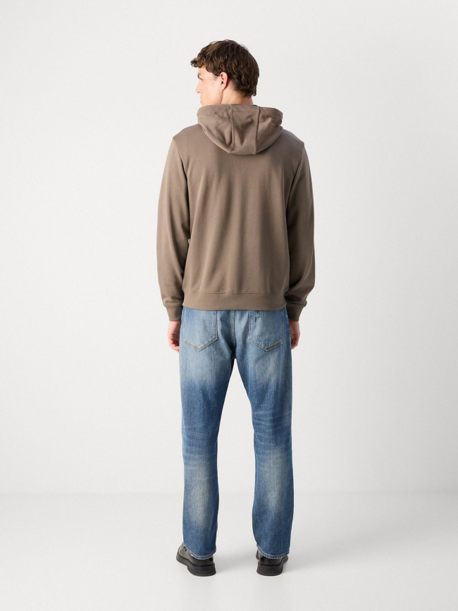 Sweat zippé à capuche daple gris homme - Hugo