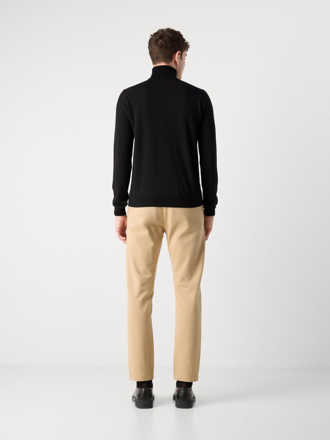 Pull col roulé laine san thomas noir homme - Hugo