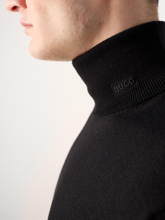 Pull col roulé laine san thomas noir homme - Hugo