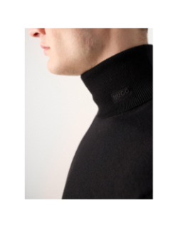 Pull col roulé laine san thomas noir homme - Hugo