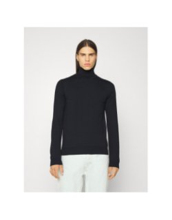 Pull col roulé en laine san thomas bleu marine homme - Hugo