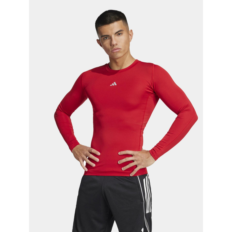 T-shirt training compression techfit rouge homme - Adidas