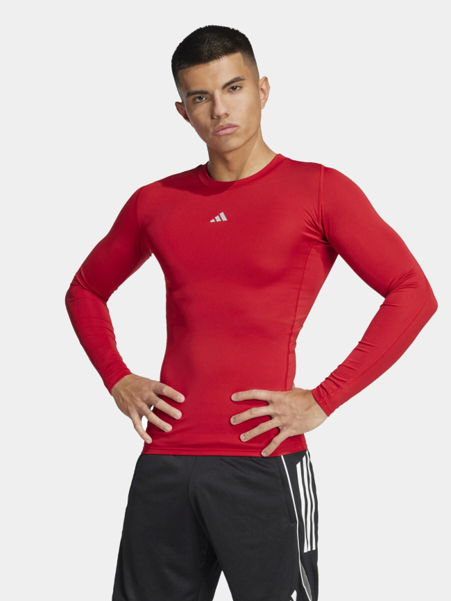 T-shirt training compression techfit rouge homme - Adidas