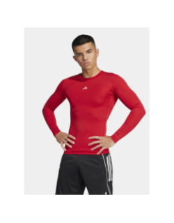 T-shirt training compression techfit rouge homme - Adidas