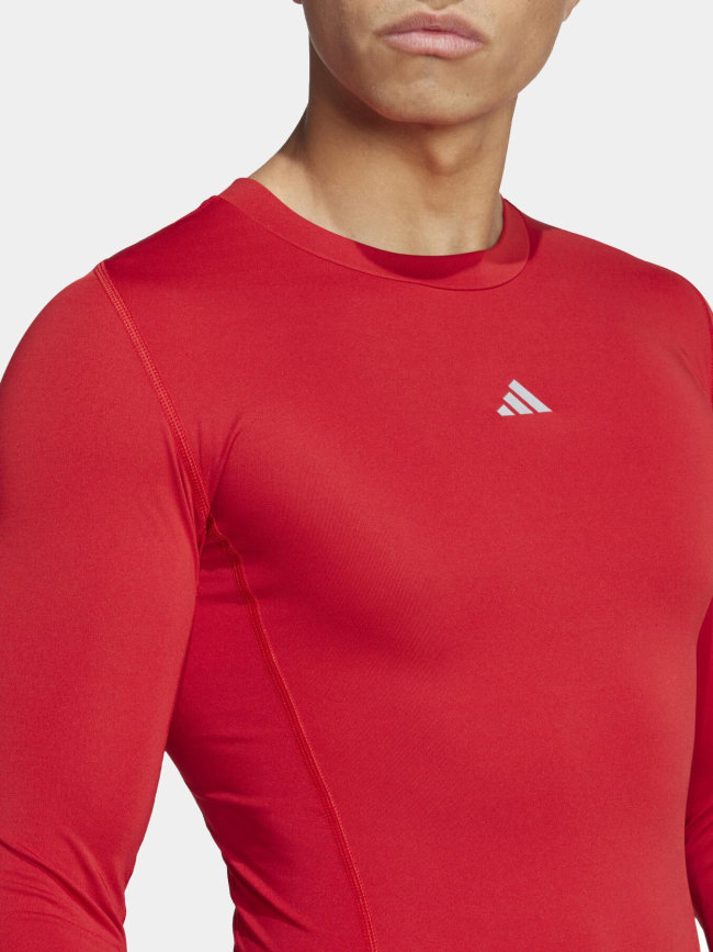 T-shirt training compression techfit rouge homme - Adidas