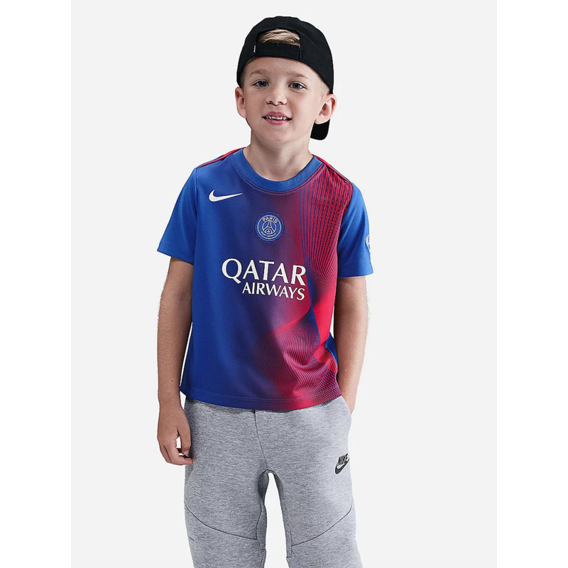 Maillot de football d'avant-match psg academy pro third bleu enfant - Nike