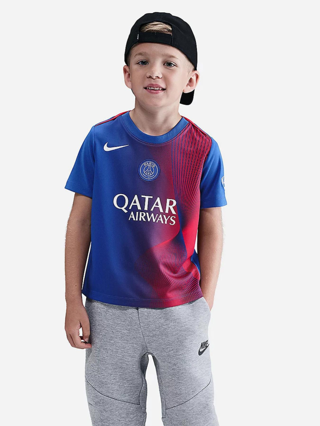 Maillot de football d'avant-match psg academy pro third bleu enfant - Nike