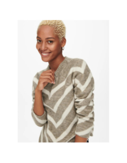 Pull en maille onleliza beige femme - Only