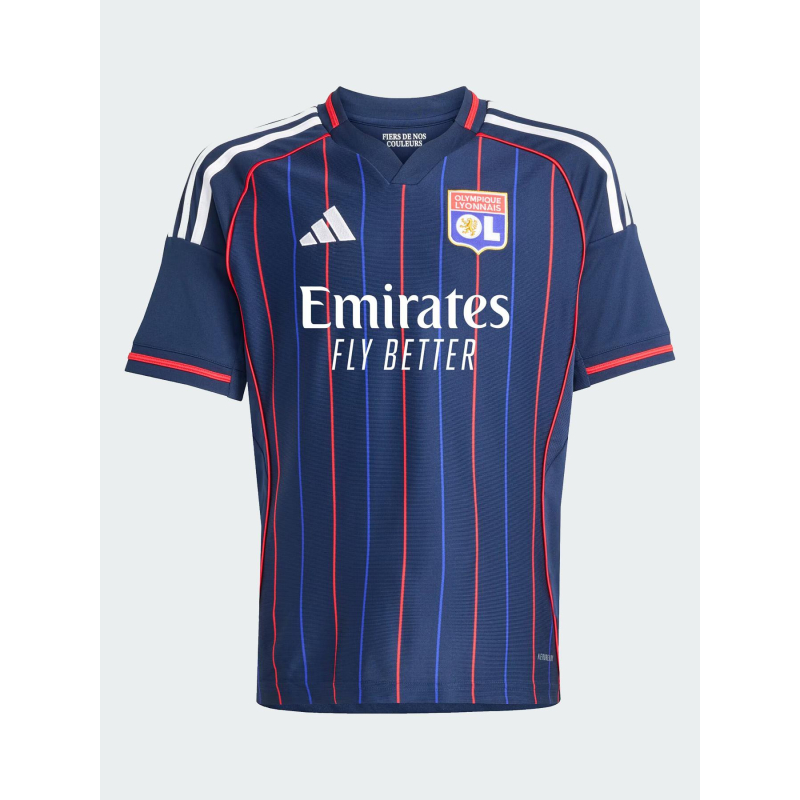Maillot de football extérieur ol 25/26 bleu marine enfant - Adidas