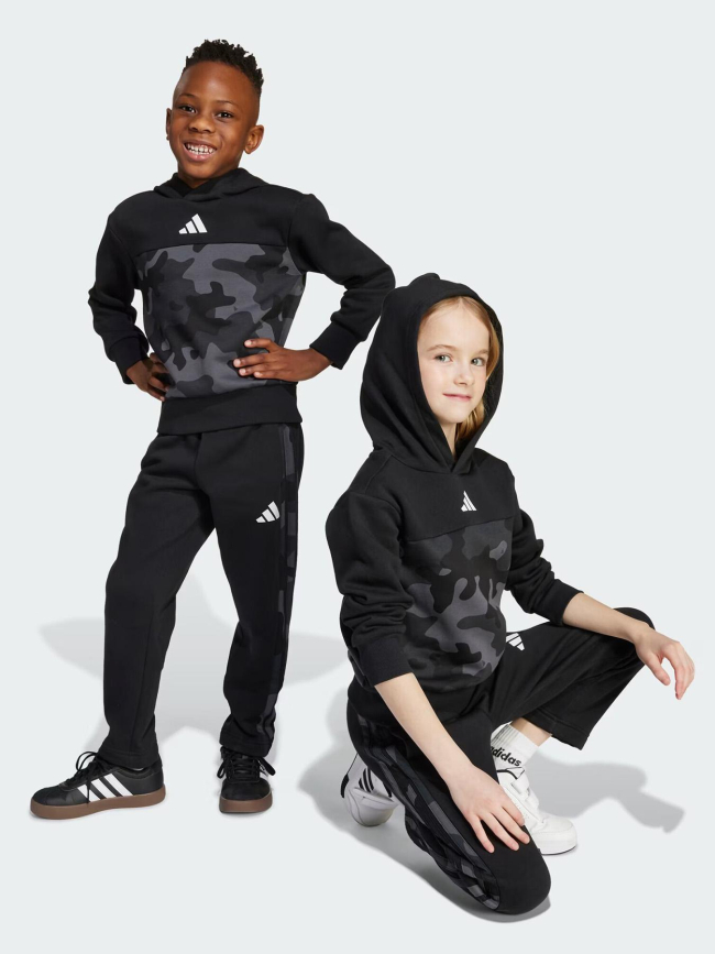 Ensemble de survêtement camo gris et noir enfant - Adidas