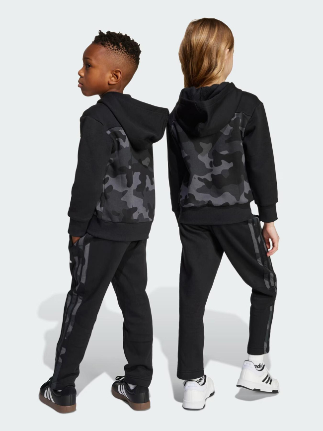 Ensemble de survêtement camo gris et noir enfant - Adidas