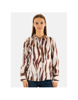 Chemise regular à imprimé animal marron femme - Salsa