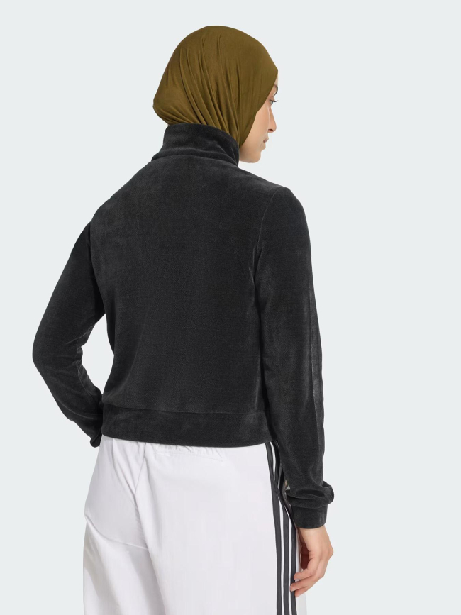 Sweat zippé effet délavé tiro q4 noir femme - Adidas
