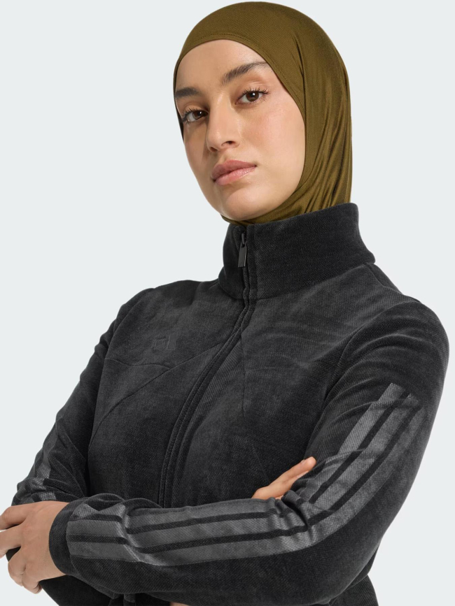 Sweat zippé effet délavé tiro q4 noir femme - Adidas