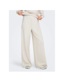 Pantalon jogging ample onplouge life wide beige femme - Only