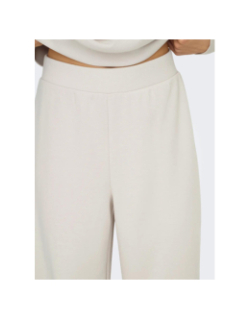 Pantalon jogging ample onplouge life wide beige femme - Only