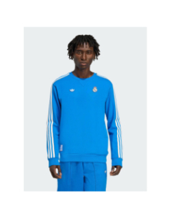 Sweat à col rond real icon bleu homme - Adidas