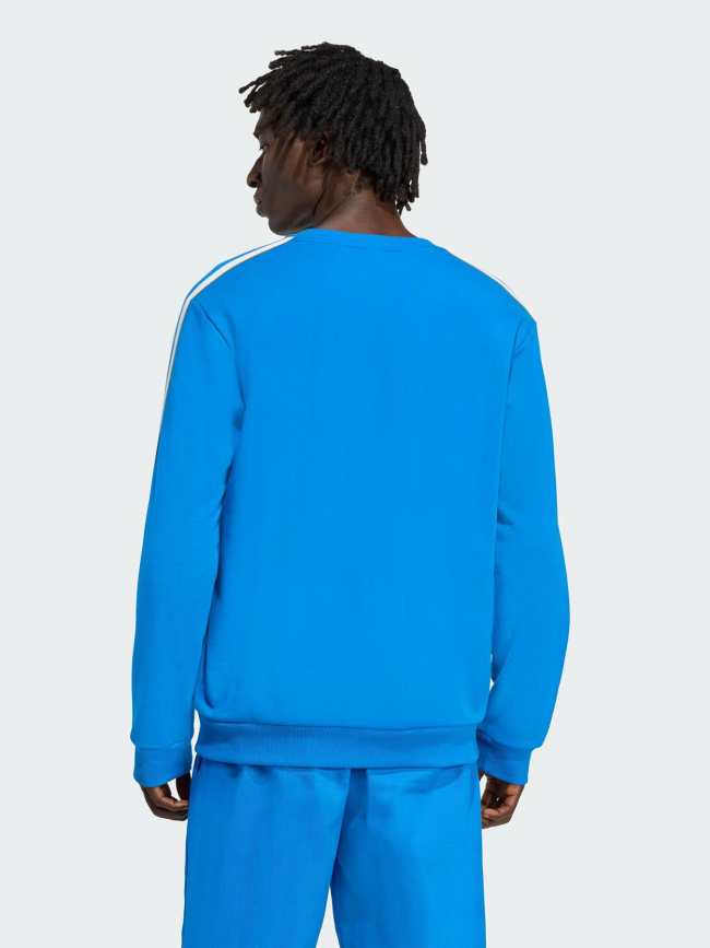 Sweat à col rond real icon bleu homme - Adidas
