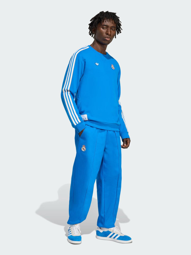 Sweat à col rond real icon bleu homme - Adidas