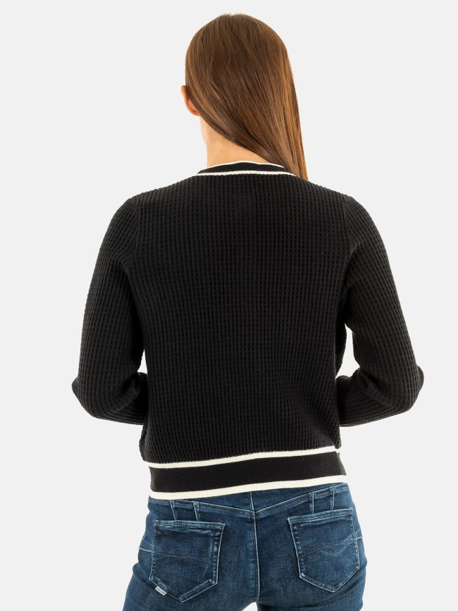 Cardigan à boutons dorées noir femme - Salsa