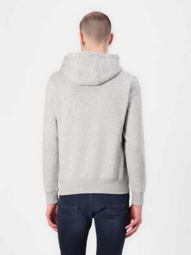 Sweat à capuche chiné logo gris homme - Tommy Hilfiger