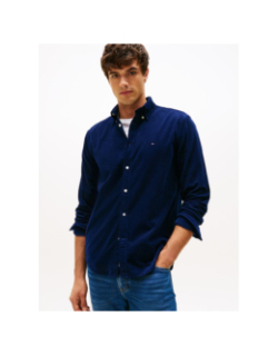 Chemise à manches longues en velours côtelé bleu homme - Tommy Hilfiger