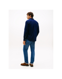 Chemise à manches longues en velours côtelé bleu homme - Tommy Hilfiger