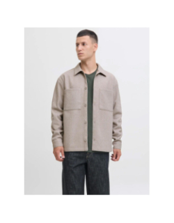 Surchemise jjjerry beige homme - Jack & Jones